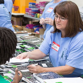 Photo of a volunteer at an event