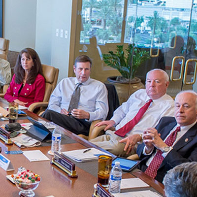 Helios Education Foundation's board and staff meeting in a conference room