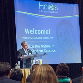 The Founding Chairman of Helios Education Foundation speaking to an audience at a conference in Arizona
