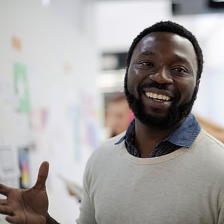 Man smiling