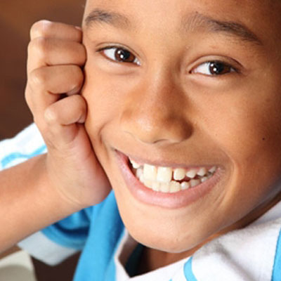 Smiling boy looking into the camera