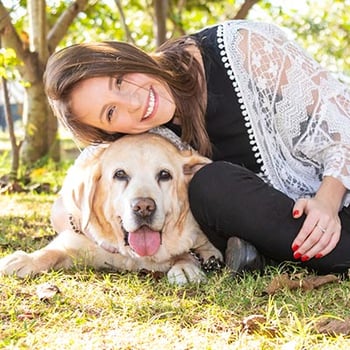 A woman and her dog