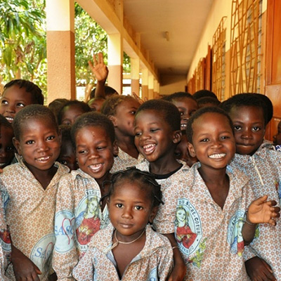 A group of African children