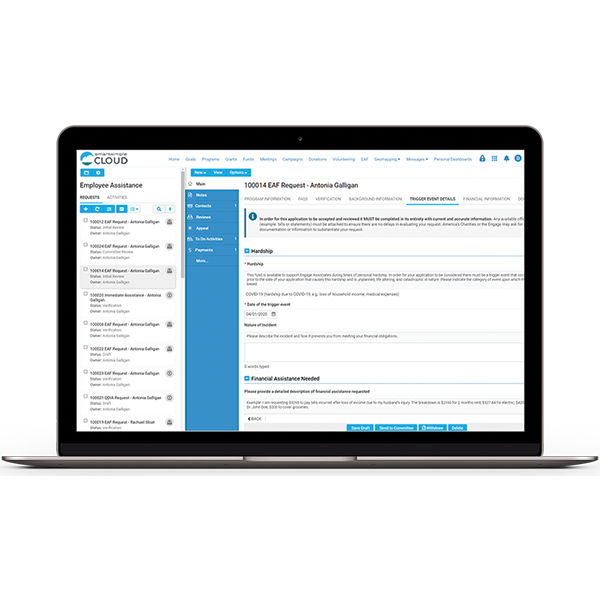 EAF in SmartSimple Cloud