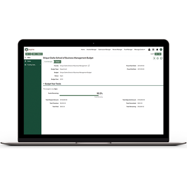 Aspire Budget Management