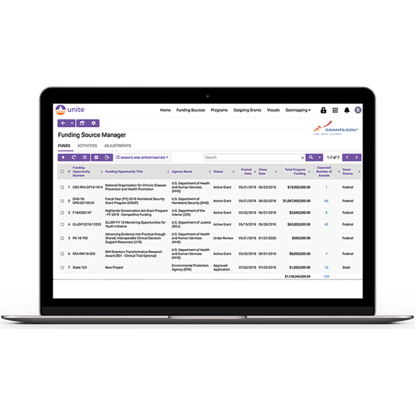 Unite: Funding Source Manager