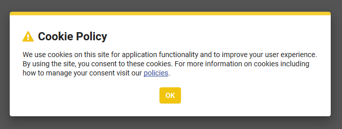  Screenshot of Cookie Policy Template 