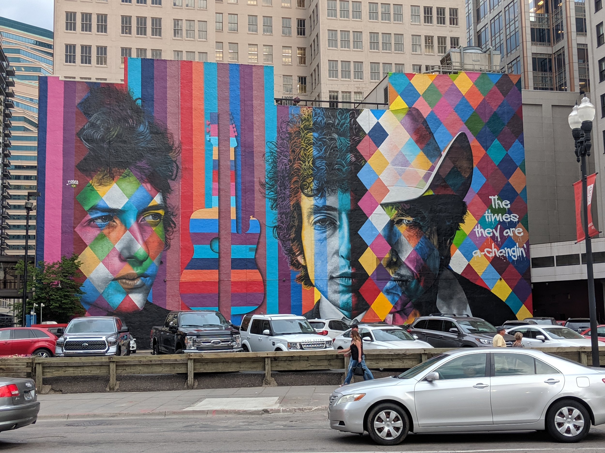  An iconic Minneapolis mural of the iconic Bob Dylan 