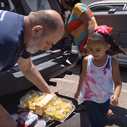 At a food bank